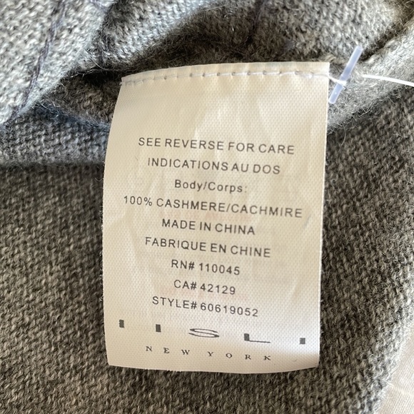 IISLI 100% gray cashmere sleeveless sweater/ vest. Size m - Picture 5 of 7